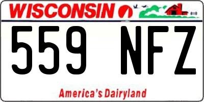 WI license plate 559NFZ