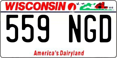 WI license plate 559NGD