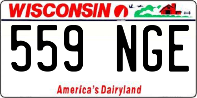WI license plate 559NGE