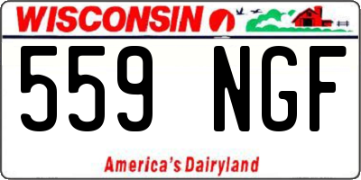 WI license plate 559NGF