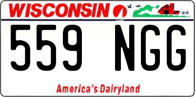 WI license plate 559NGG