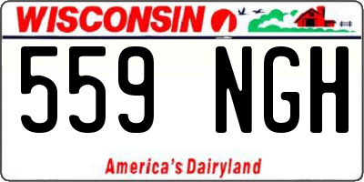 WI license plate 559NGH