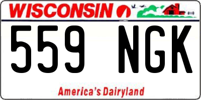 WI license plate 559NGK