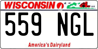 WI license plate 559NGL
