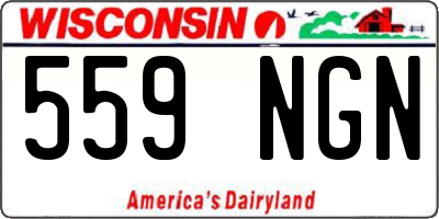 WI license plate 559NGN