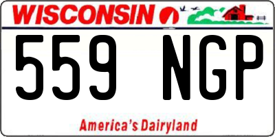 WI license plate 559NGP