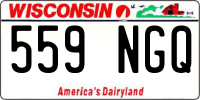 WI license plate 559NGQ