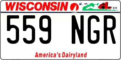WI license plate 559NGR