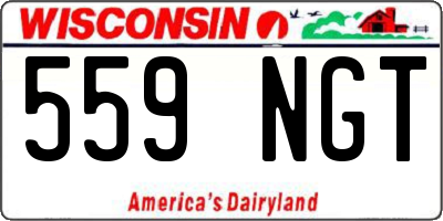 WI license plate 559NGT