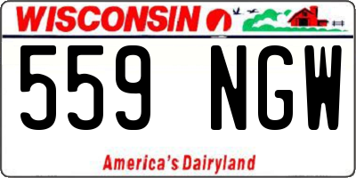 WI license plate 559NGW