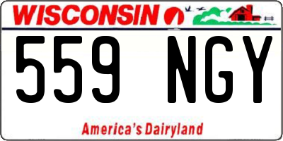 WI license plate 559NGY