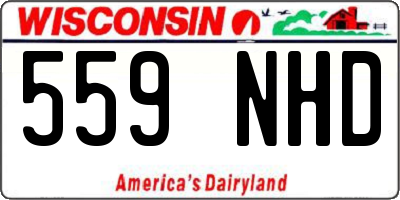 WI license plate 559NHD
