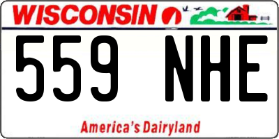 WI license plate 559NHE