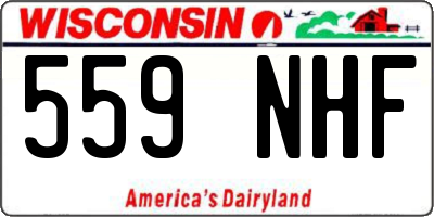 WI license plate 559NHF