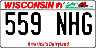 WI license plate 559NHG