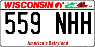 WI license plate 559NHH