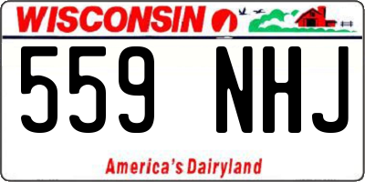 WI license plate 559NHJ