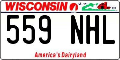 WI license plate 559NHL
