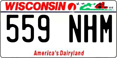 WI license plate 559NHM