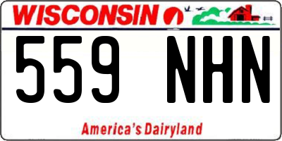 WI license plate 559NHN