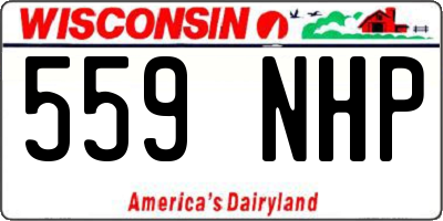 WI license plate 559NHP