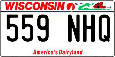 WI license plate 559NHQ
