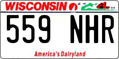 WI license plate 559NHR