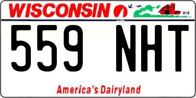 WI license plate 559NHT