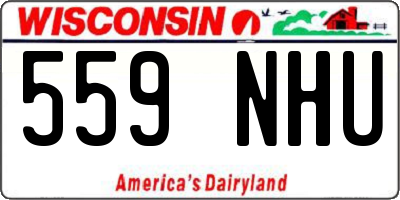 WI license plate 559NHU