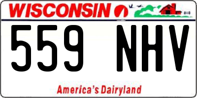 WI license plate 559NHV