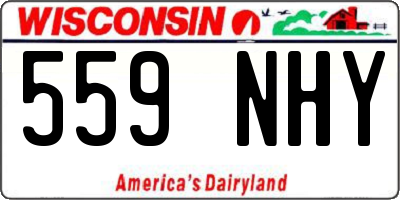WI license plate 559NHY