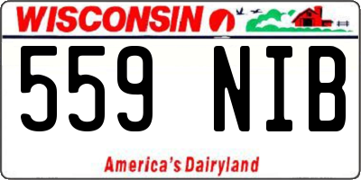 WI license plate 559NIB