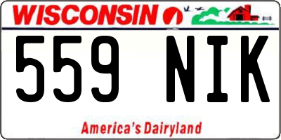 WI license plate 559NIK
