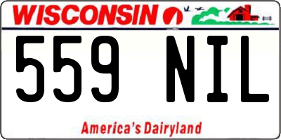 WI license plate 559NIL