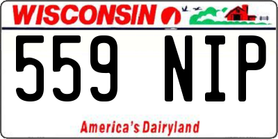 WI license plate 559NIP