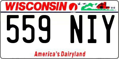 WI license plate 559NIY