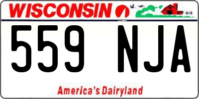 WI license plate 559NJA