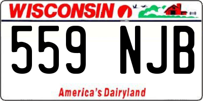 WI license plate 559NJB