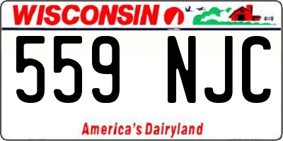 WI license plate 559NJC