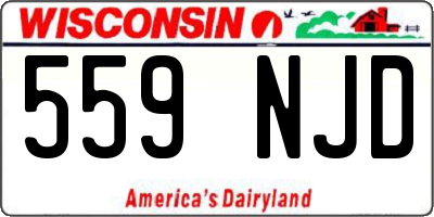 WI license plate 559NJD