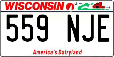 WI license plate 559NJE