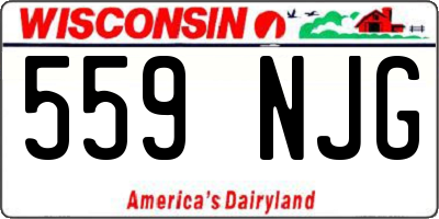 WI license plate 559NJG