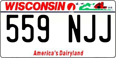WI license plate 559NJJ