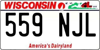 WI license plate 559NJL