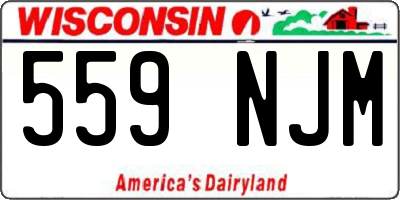 WI license plate 559NJM