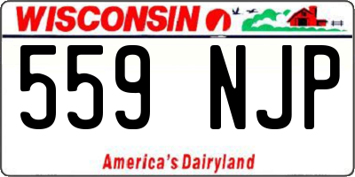 WI license plate 559NJP