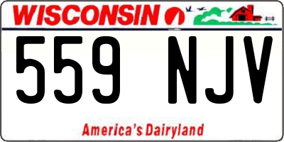 WI license plate 559NJV