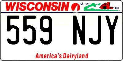 WI license plate 559NJY