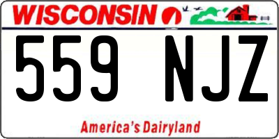 WI license plate 559NJZ