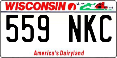 WI license plate 559NKC
